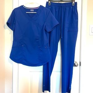 ✅3/$15 ScrubStar Scrub Set Royal Blue Size Small